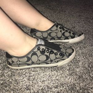 Black Coach tennis shoes